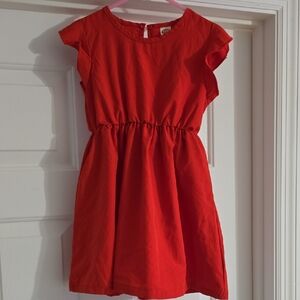 🔵Adorable Red Kids Dress With Pearl Closure Size 4/5 Or 110